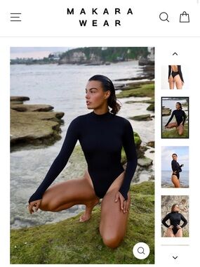 Black Long-Sleeve High-Cut One-Piece Swimsuit